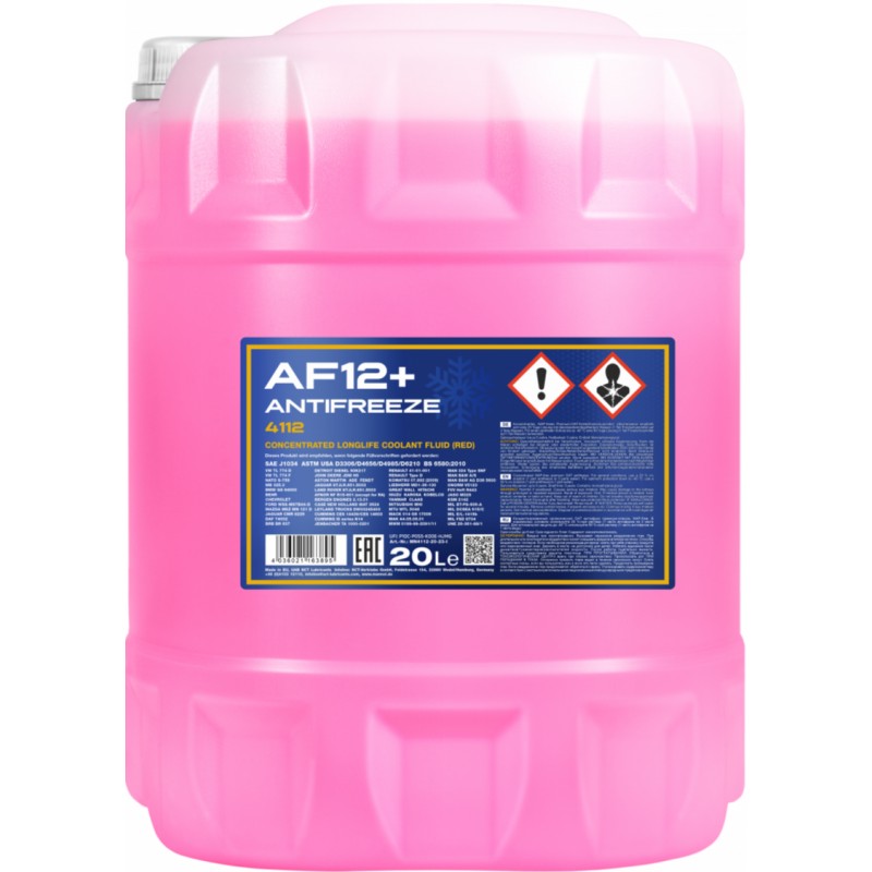 MANNOL 4112 Antifreeze AF12+ (červená)