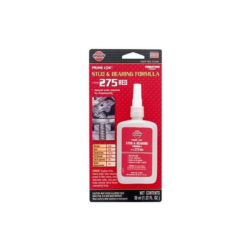 Lepidlo k zajištění šroubových spojů červené