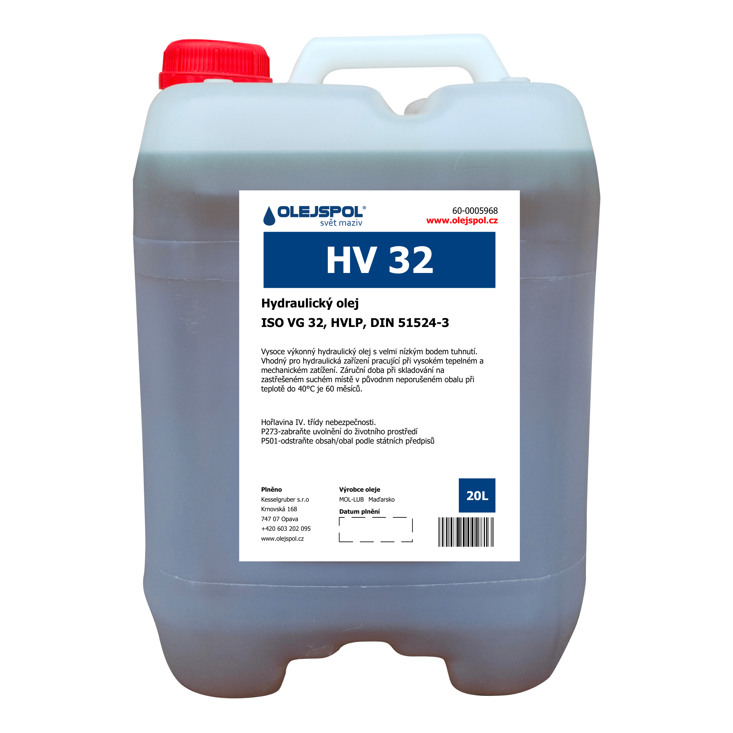 Hydraulický olej HV 32 (HVLP 32)